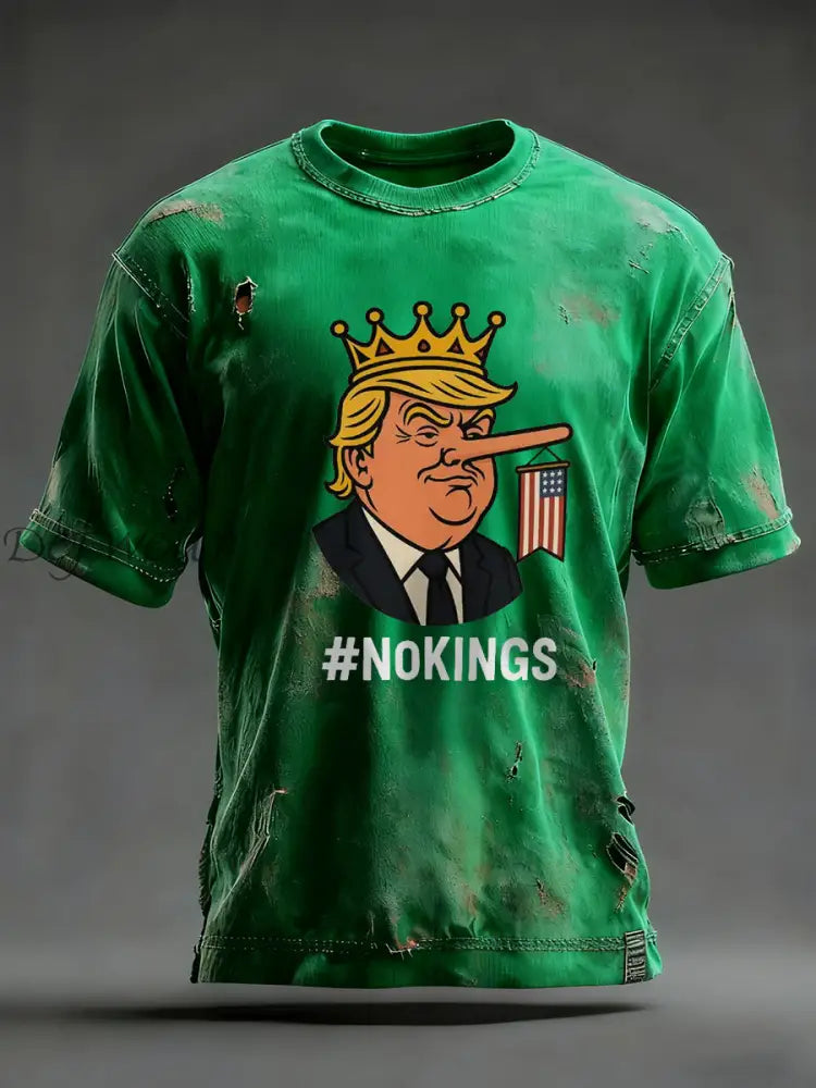 Men’s No Kings T-shirt Green / S