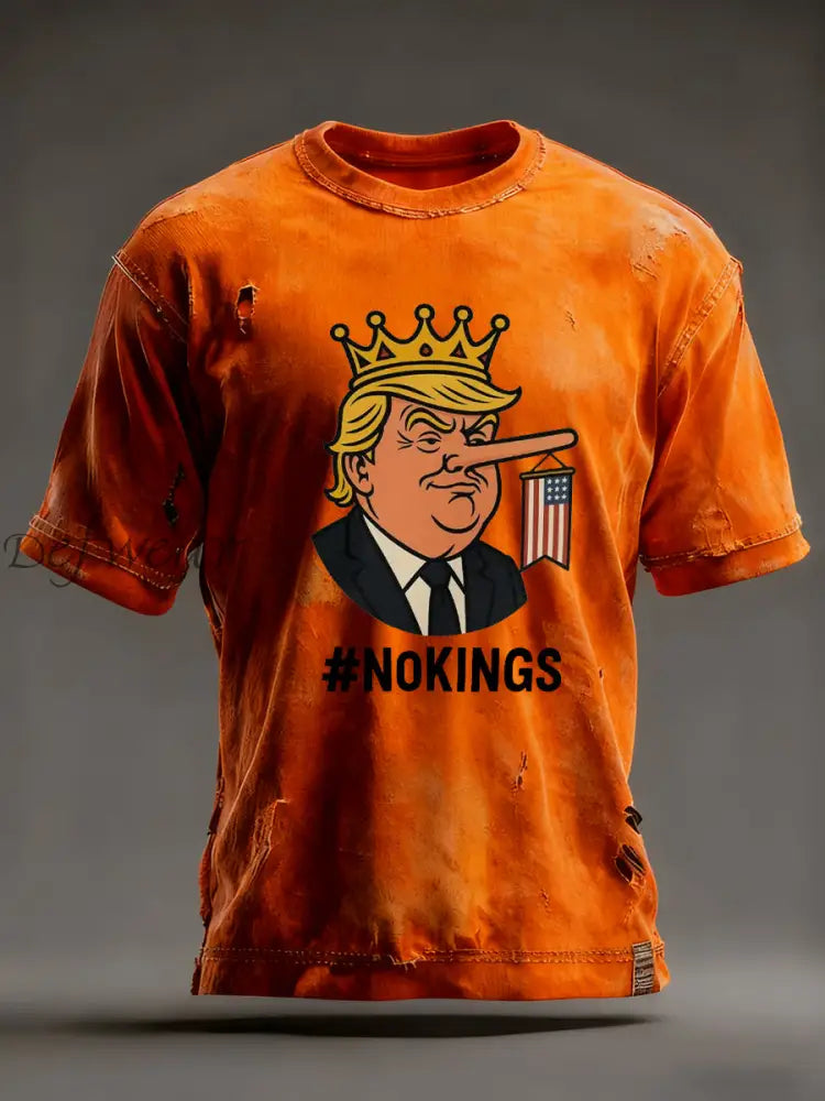 Men’s No Kings T-shirt Orange / S