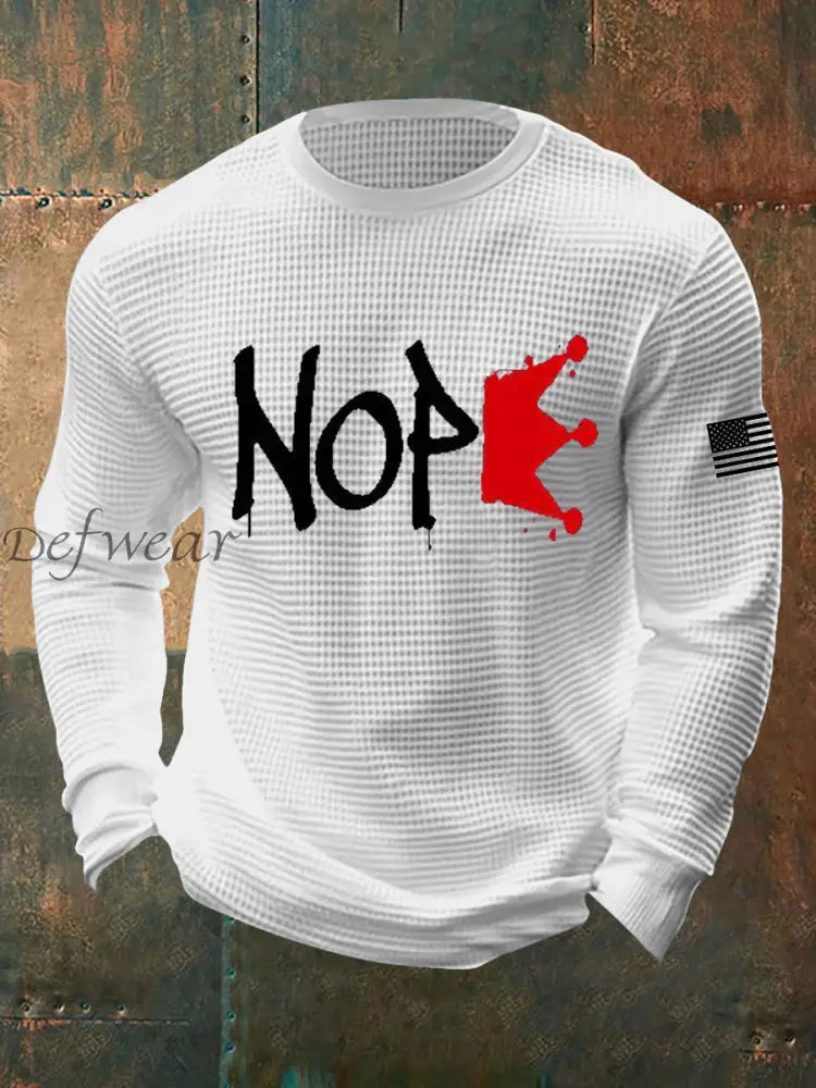 Men’s No Kings Waffle Top White / S