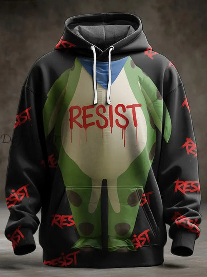 Men’s Oversized Drop-Shoulder Hoodie with Pockets