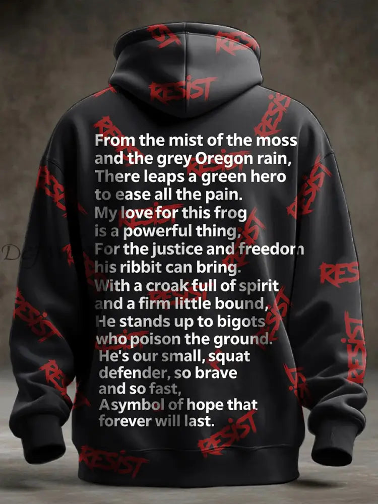 Men’s Oversized Drop-Shoulder Hoodie with Pockets