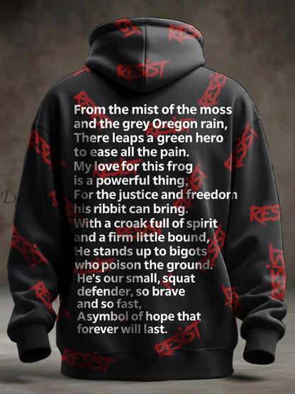 Men’s Oversized Drop-Shoulder Hoodie with Pockets