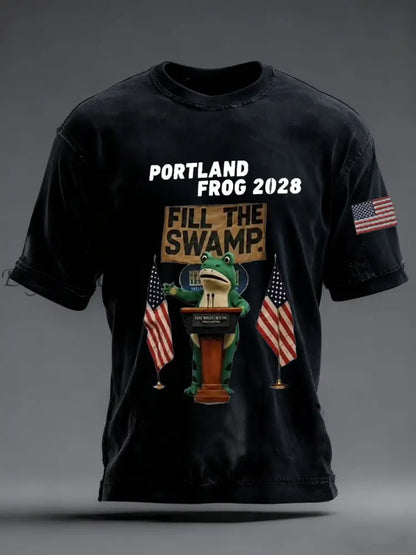 Men’s Portland Frog 2028 Short-sleeved T-shirt Black / S