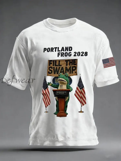 Men’s Portland Frog 2028 Short-sleeved T-shirt White / S
