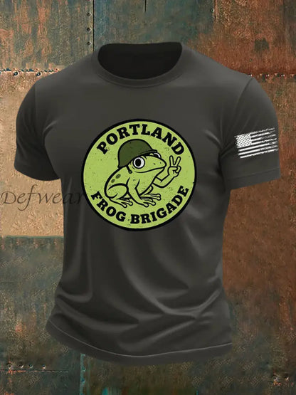 Men’s Portland Frog Brigade Printed T-shirt Dark Gray / S