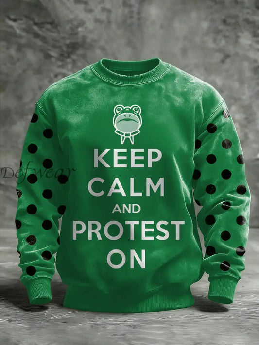 Men’s Portland Frog Printed Crew Neck Sweatshirt As picture / S