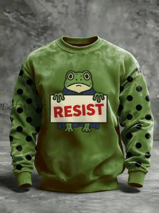 Men’s Portland Frog Printed Crew Neck Sweatshirt As picture / S