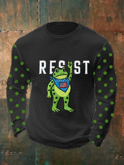 Men’s Portland Frog Resist Waffle Long Sleeve T-Shirt Black / S
