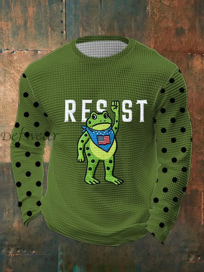 Men’s Portland Frog Resist Waffle Long Sleeve T-Shirt Green / S