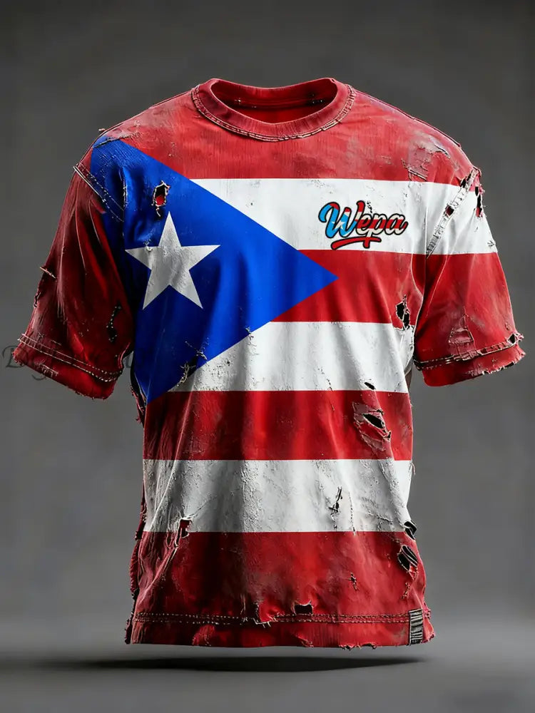 Men’s Puerto Rican Singer Printed T-Shirt Red / S
