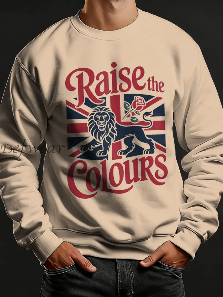 Men’s Raise The Colours Print Crew Neck Sweatshirt As picture / S