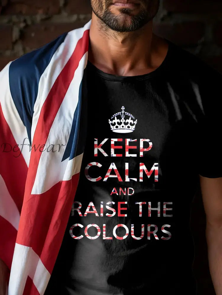 Men’s Raise The Colours Print short sleeves t-shirt Black / S