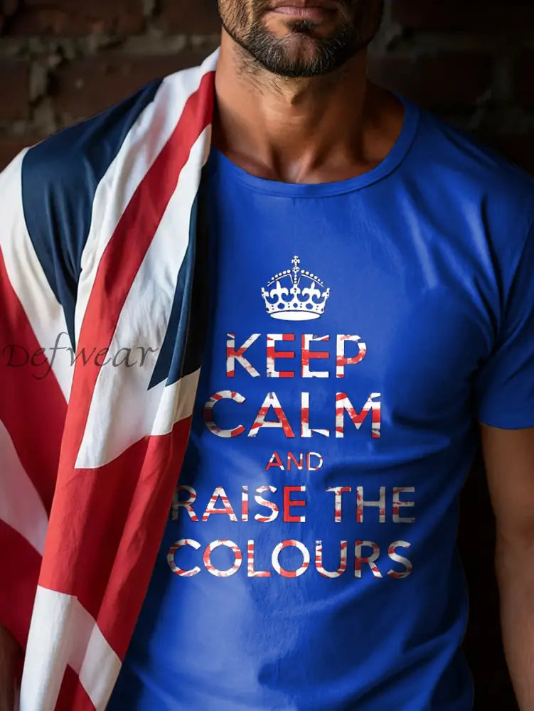 Men’s Raise The Colours Print short sleeves t-shirt Blue / S