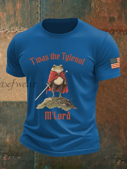 Men’s Resist Frog Printed Casual T-shirt Blue / S