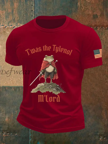 Men’s Resist Frog Printed Casual T-shirt Deep Red / S