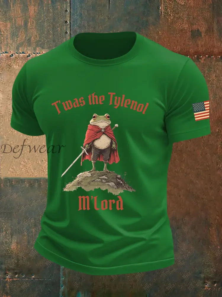 Men’s Resist Frog Printed Casual T-shirt Green / S