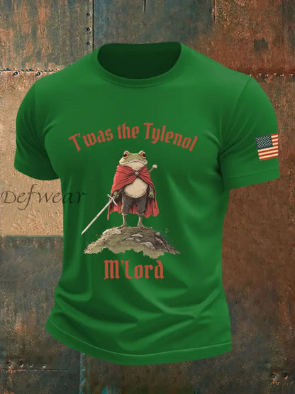 Men’s Resist Frog Printed Casual T-shirt Green / S