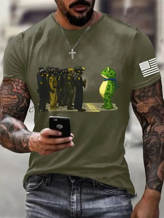 Men’s Resist Frog Short-sleeved T-shirt Army Green / S