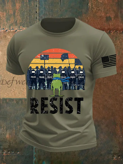 Men’s Resist Frog Short-sleeved T-shirt Army Green / S