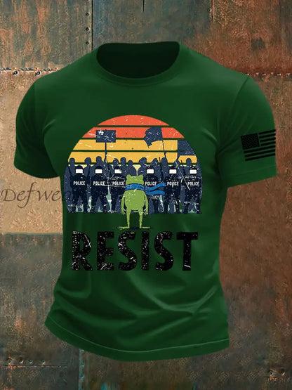 Men’s Resist Frog Short-sleeved T-shirt Dark Green / S