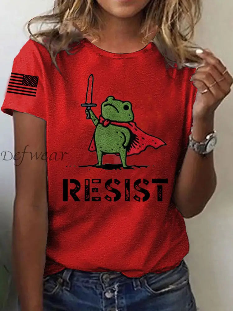 Men’s Resist Frog Short-sleeved T-shirt Red / S