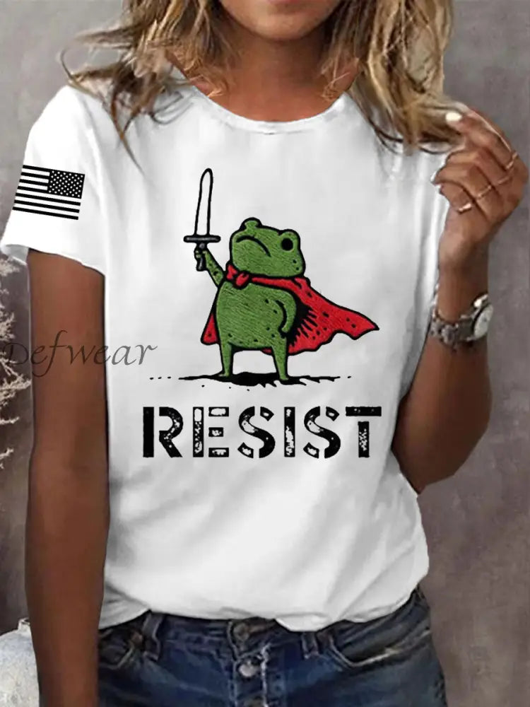 Men’s Resist Frog Short-sleeved T-shirt White / S
