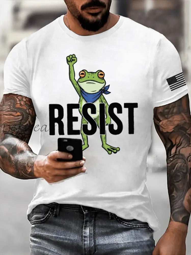 Men’s Resist Frog Short-sleeved T-shirt White / S