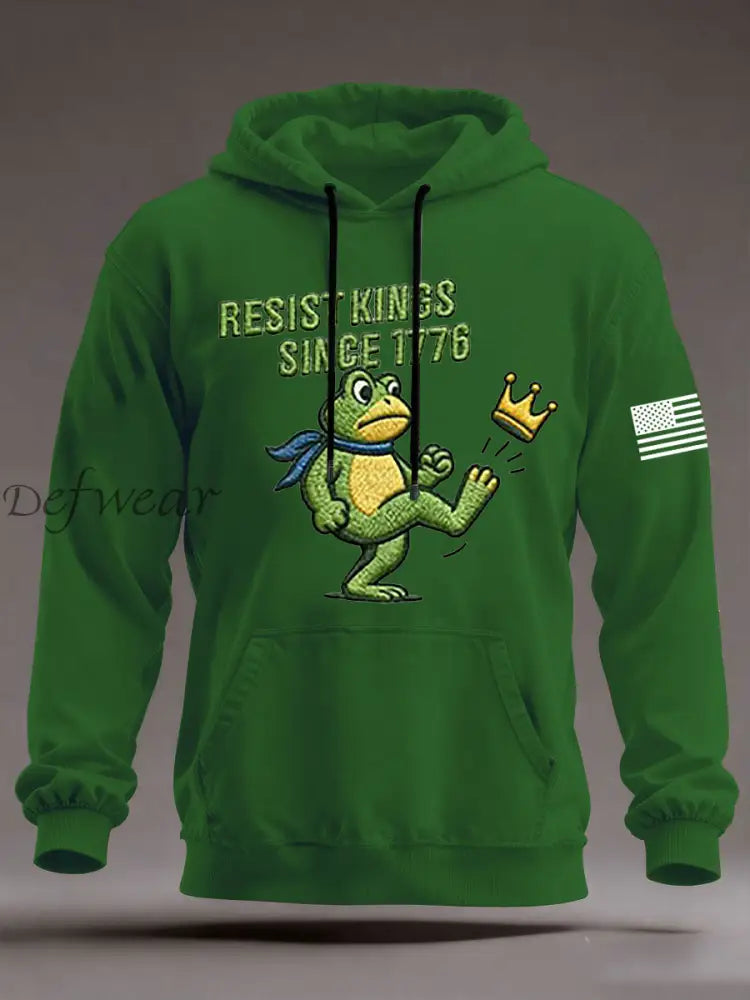 Men’s Resist Kings Since 1776 Oversized Drop-Shoulder Hoodie With Pockets Green / S