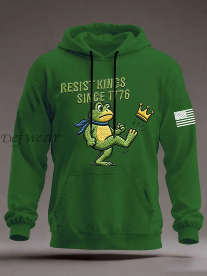 Men’s Resist Kings Since 1776 Oversized Drop-Shoulder Hoodie With Pockets Green / S