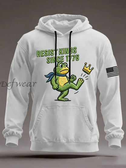 Men’s Resist Kings Since 1776 Oversized Drop-Shoulder Hoodie With Pockets White / S