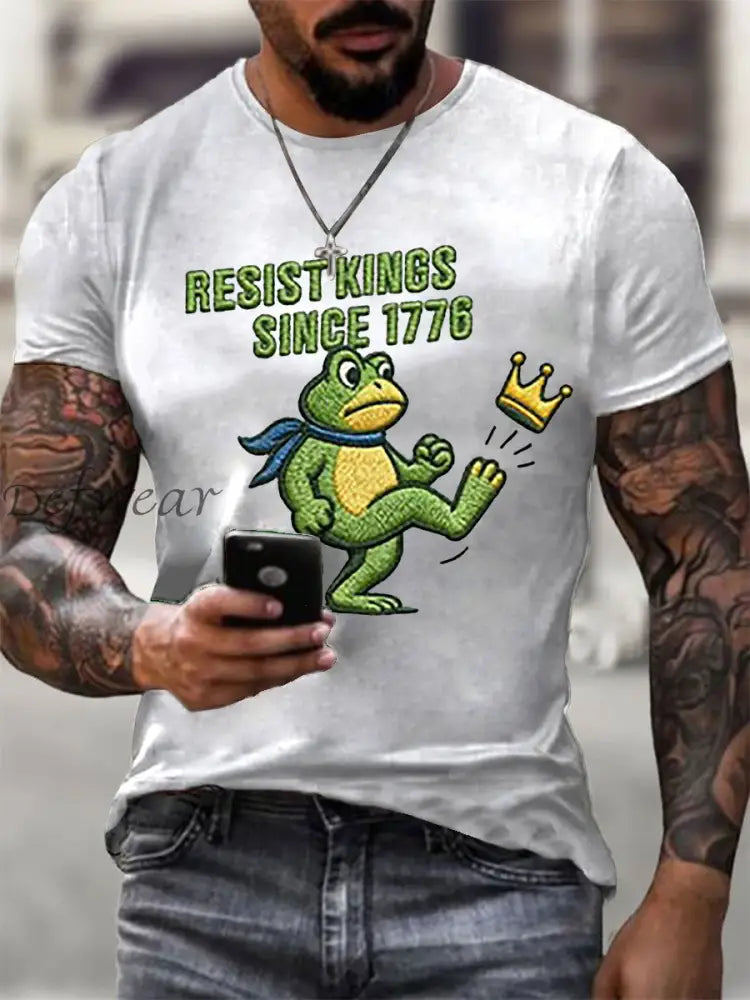Men’s Resist Kings Since 1776 Short-sleeved T-shirt White / S
