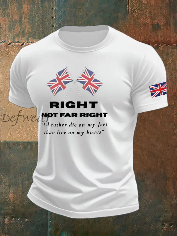 Men’s Right Not Far Right Printed imitation cotton short-sleeved T-shirt White / S