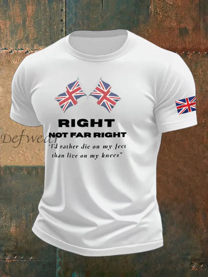 Men’s Right Not Far Right Printed imitation cotton short-sleeved T-shirt White / S