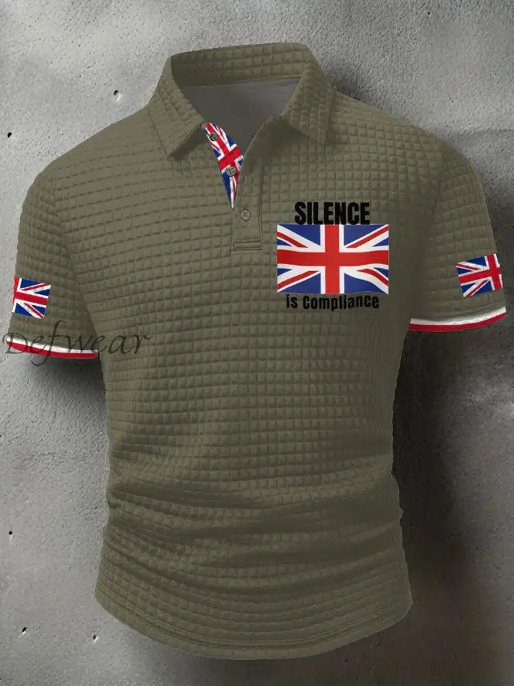Men’s Silence is Compliance short sleeve shirt Army Green / S
