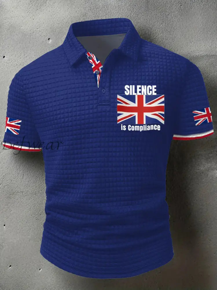 Men’s Silence is Compliance short sleeve shirt Blue / S