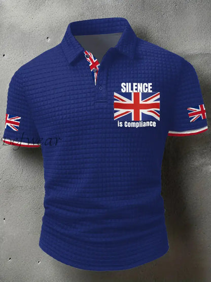 Men’s Silence is Compliance short sleeve shirt Blue / S