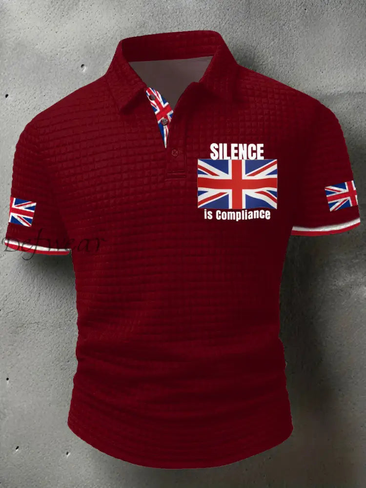 Men’s Silence is Compliance short sleeve shirt Red / S