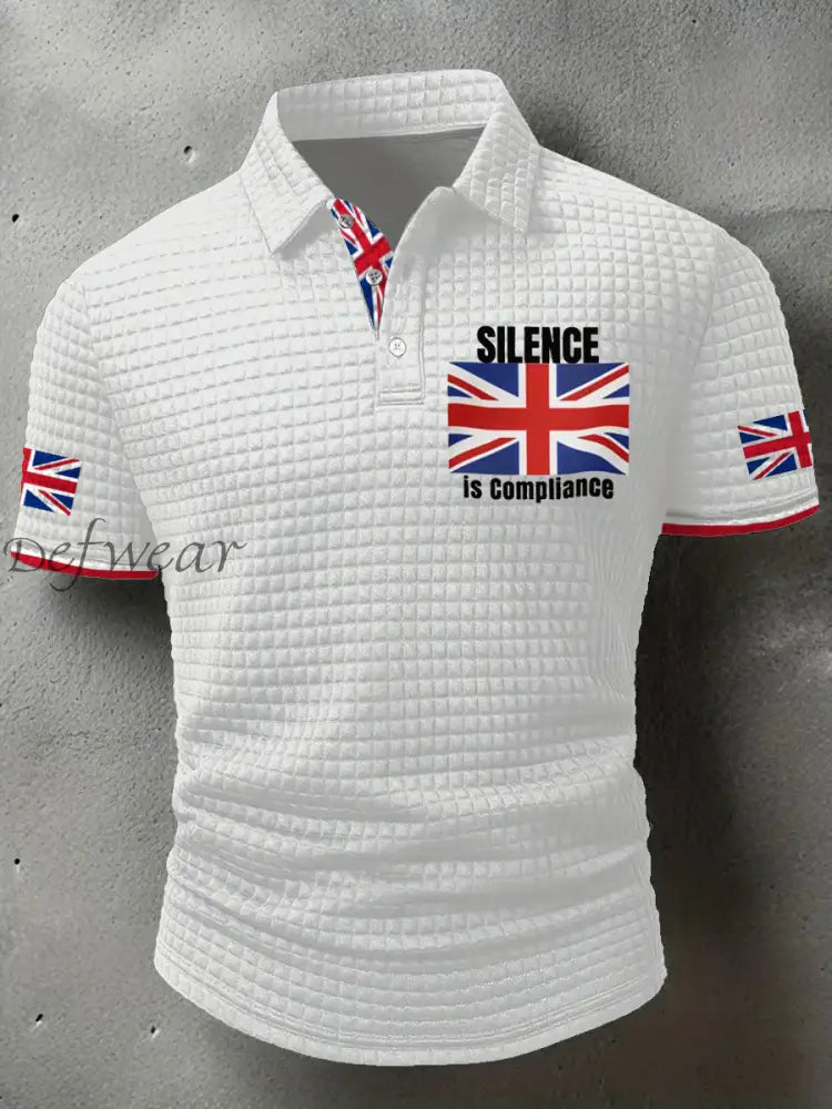 Men’s Silence is Compliance short sleeve shirt White / S