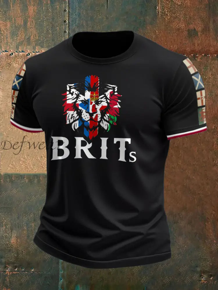 Men’s The Brits Printed T shirt Black / S