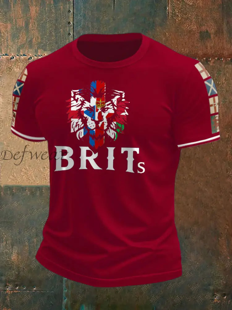 Men’s The Brits Printed T shirt Red / S