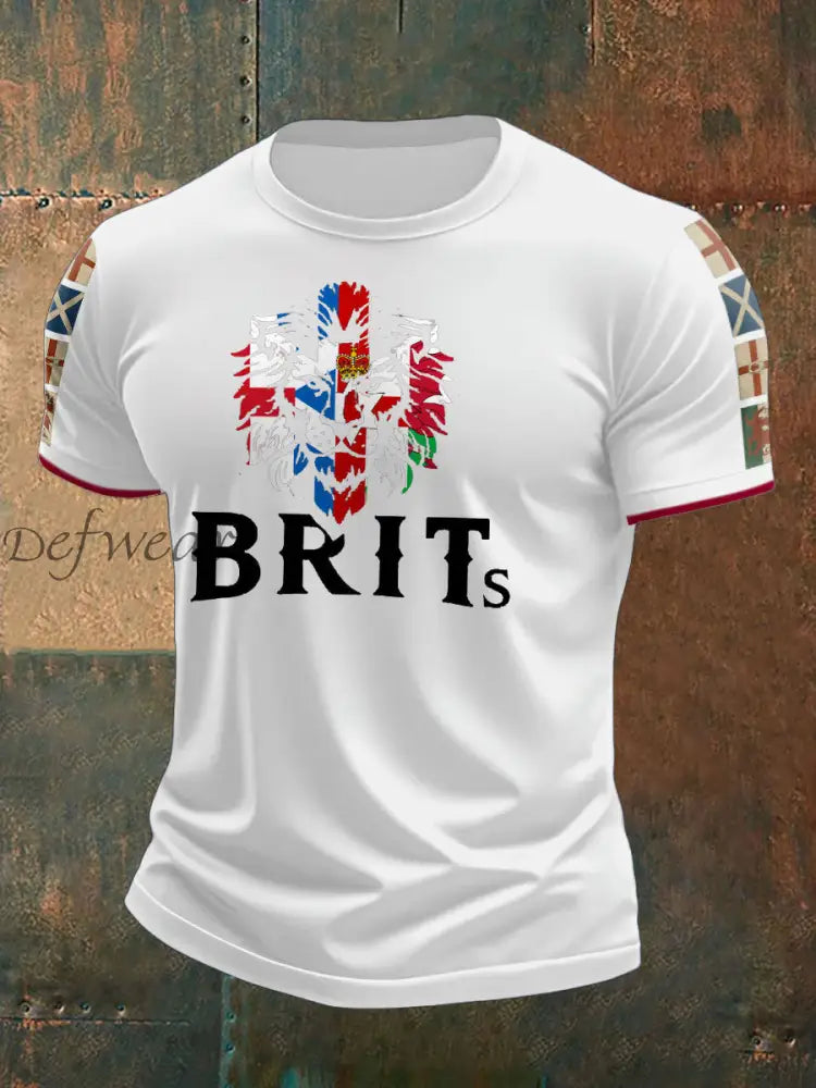 Men’s The Brits Printed T shirt White / S