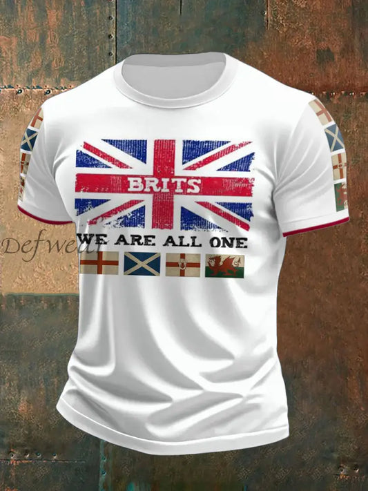 Men’s The Brits Printed T shirt White / S