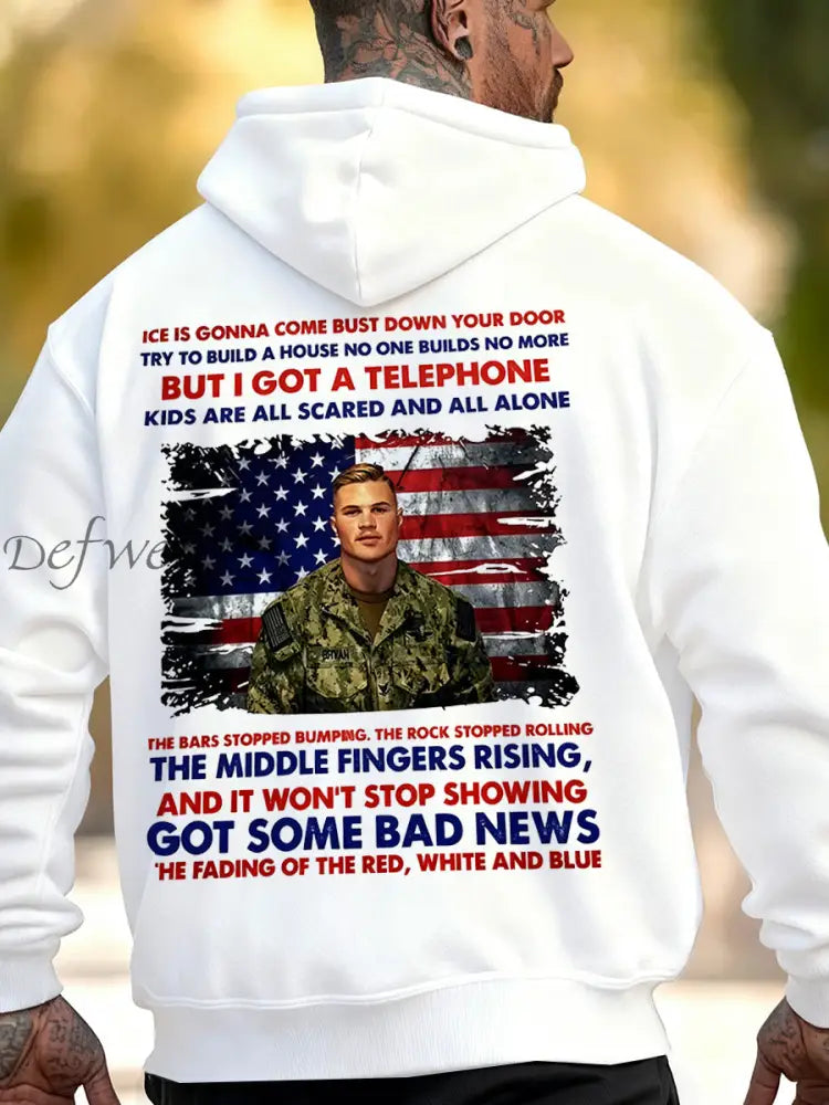 Men’s The Fading of the Red White and Blue Hoodie