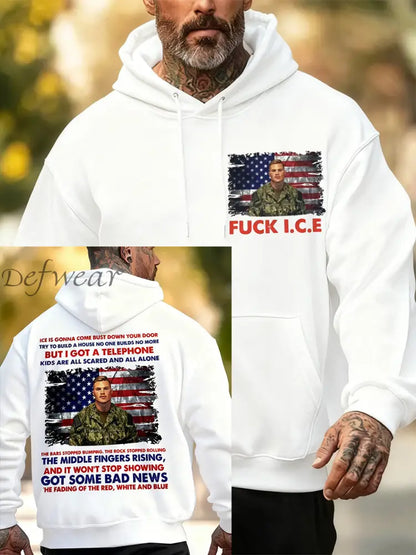 Men’s The Fading of the Red White and Blue Hoodie White / S