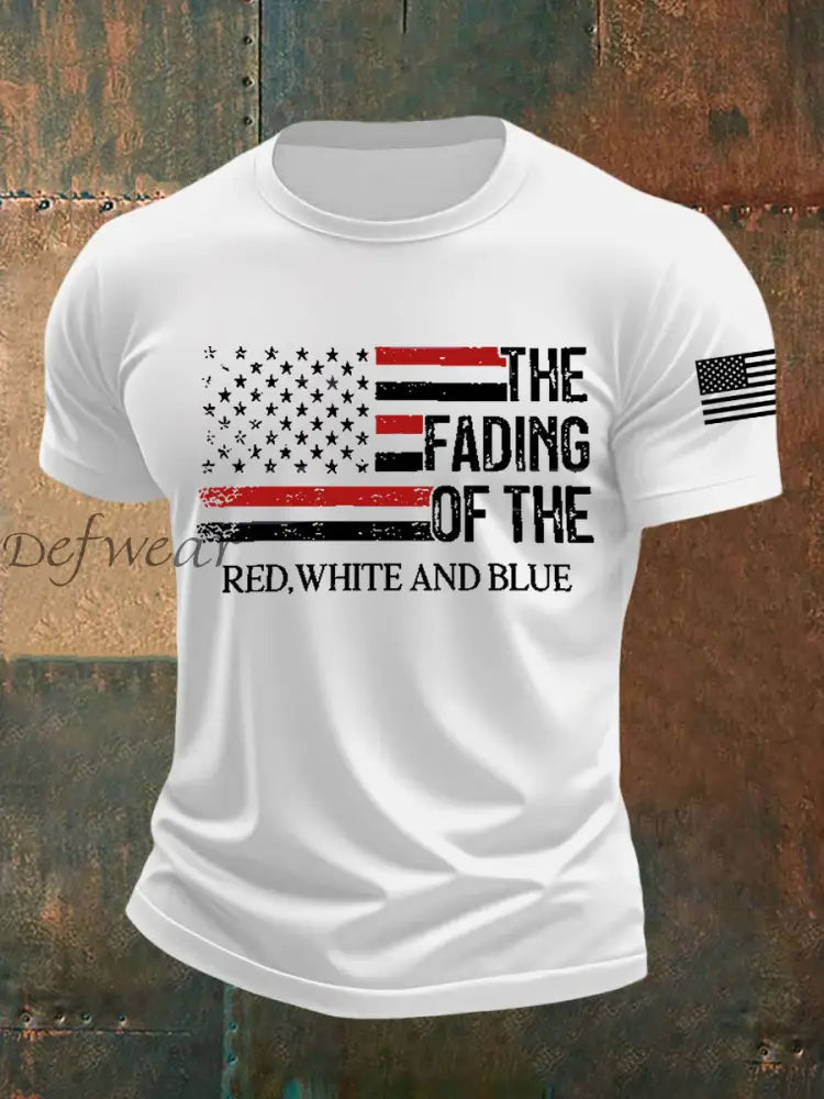 Men’s The Fading Of The Red White And Blue Short-sleeved T-shirt White / S