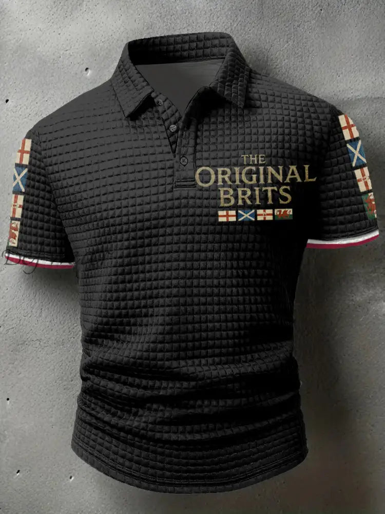 Men’s The Original Brits Printed Casual Tops Black / S