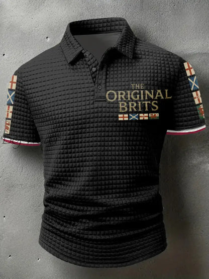 Men’s The Original Brits Printed Casual Tops Black / S