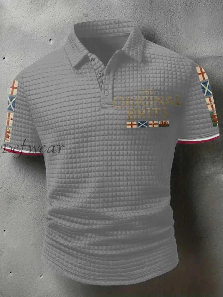 Men’s The Original Brits Printed Casual Tops Light Gray / S