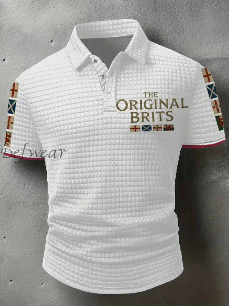 Men’s The Original Brits Printed Casual Tops White / S