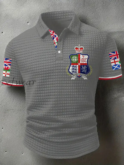 Men’s UK Scotland England Northern Ireland Wales Flag Art Printed Casual Tops Light Gray / S